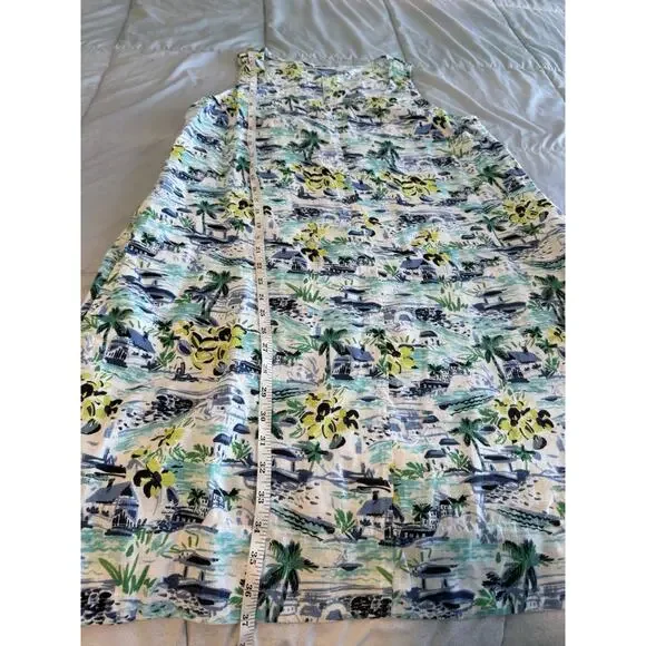 J.Jill Shift Dress 100% Linen Large Petite Sleeveless Beach Resort Coastal - Picture 9 of 9